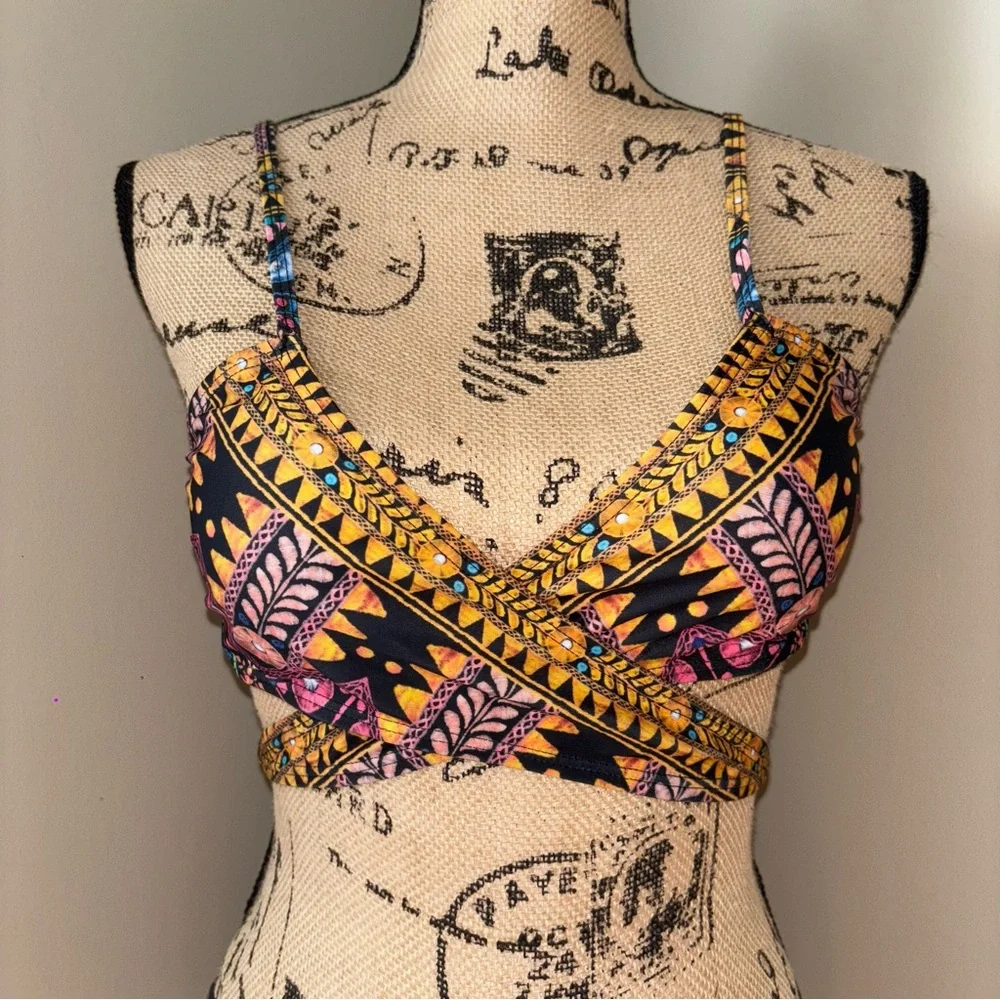 Colorful Patterned Bikini Set - Picture 2 of 3